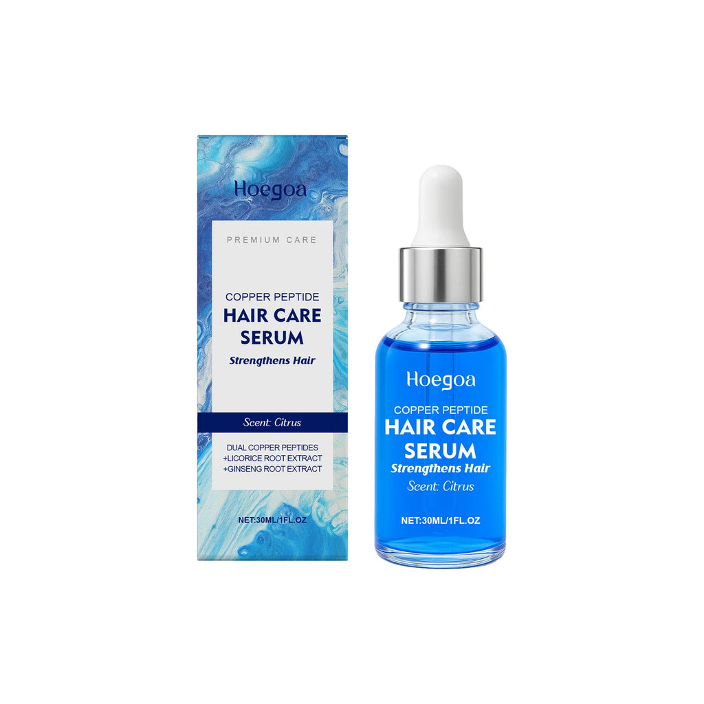 Copper Peptide Hair Growth Serum Promote Regrowth Repair Damage Scalp Massage Thicken Hair Nourish Smooth Anti Loss Hair Essence Oasis Select 30ml boxed
