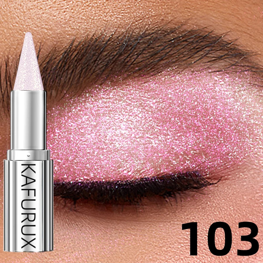 KAFURUX Metallic Glitter Eyeshadow Stick | 12 Colors, Waterproof