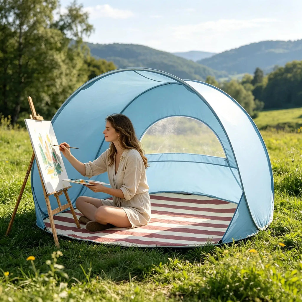Tent for Beach Portable Lightweight Protection Beach Canopy Sun Shade for Family Adults Camping Outdoor Picnic Pool Backyard Oasis Select