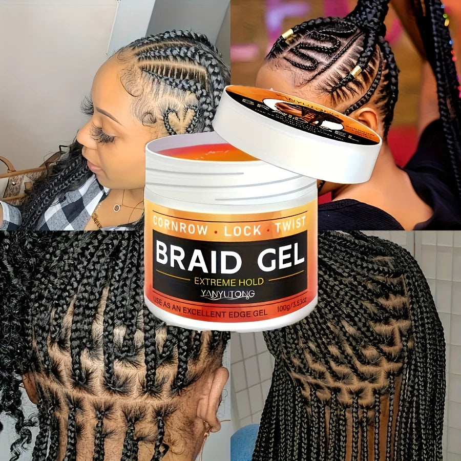 Styling Braiding Gel Wax Carbomer Long Lasting Strong Hold Pomade Anti-Frizz Smooth Hair Finishing Shaping Hair Edge Control Oasis Select