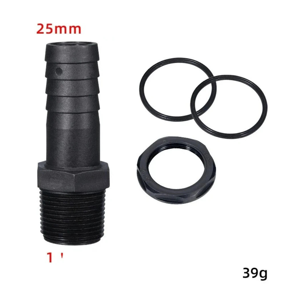 Plastic Bucket Pagoda Joint Pagoda 25/40/50MM Nozzle Male Thread Connector Hose Joints Irrigation Pipe Fittings Hose Adapter Oasis Select