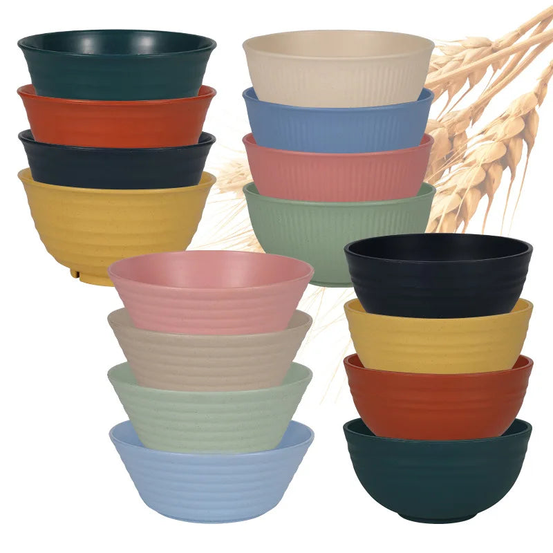 6pcs Unbreakable Cereal Bowl Set - 24oz PP Plastic Bowls for Soup/Rice/Cereal/Salad - Lightweight Tableware for Home, Camping Oasis Select