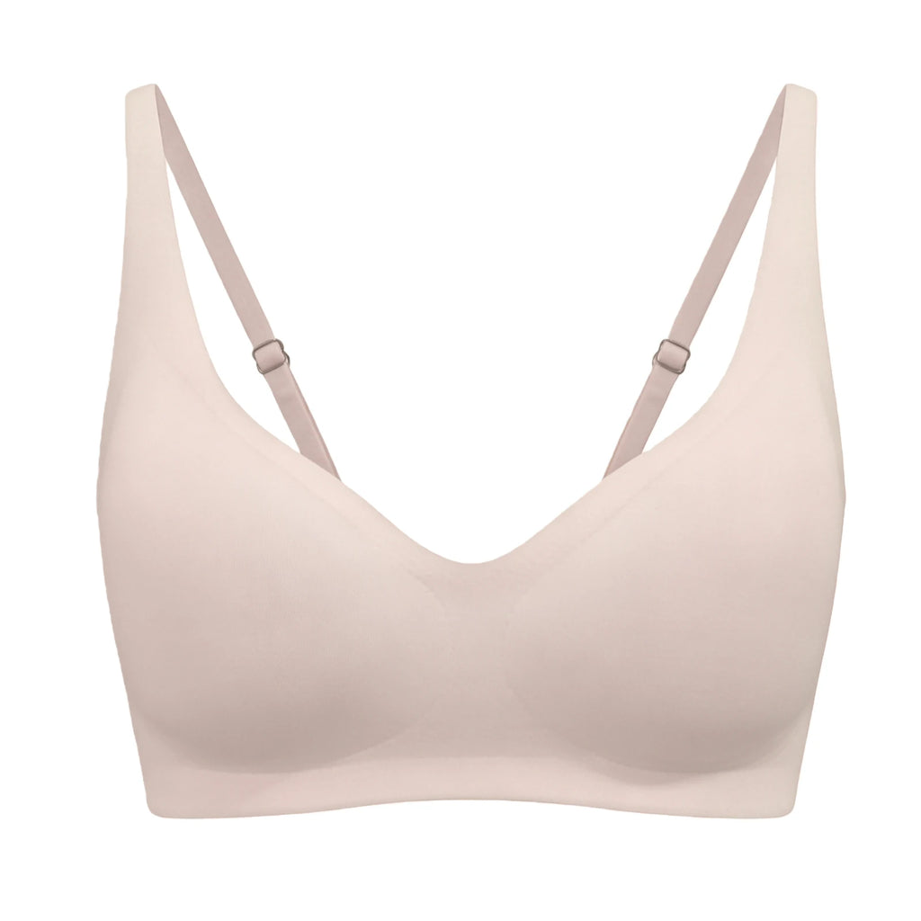 Women Seamless Bra One-Piece Underwear Wire-Free Gather Anti-Sagging Bralette Invisible Underwear Soft and Comfortable Underwear Oasis Select Skin Color M