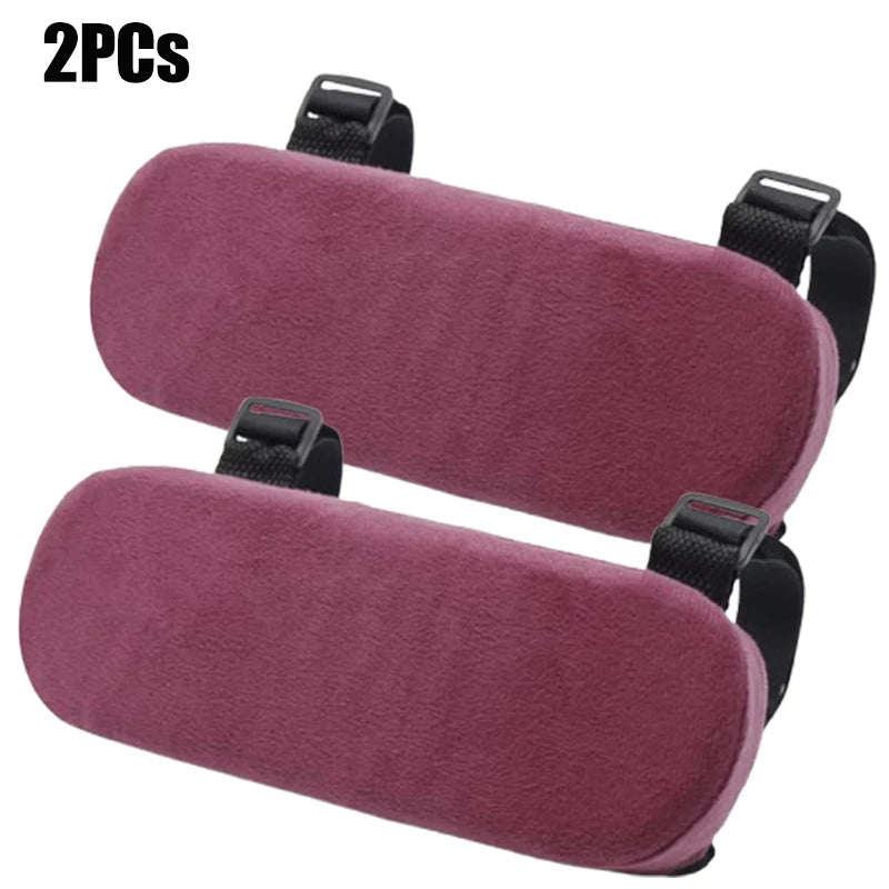 Soft Armrest Cushion PP Sponge Foam Armrest Cushion 1/2PCS for Home Office Chair Computer Gaming Elbow Pad Removable Washable Oasis Select Purple-2PCS 23.5x7.5x3cm