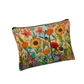 Floral Canvas Makeup Bag – Large Zipper Cosmetics Organizer