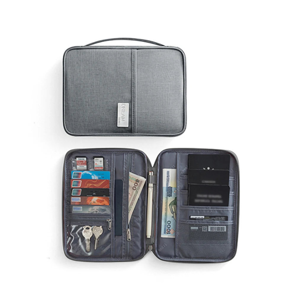 Waterproof Passport Holder & Travel Document Organizer Bag