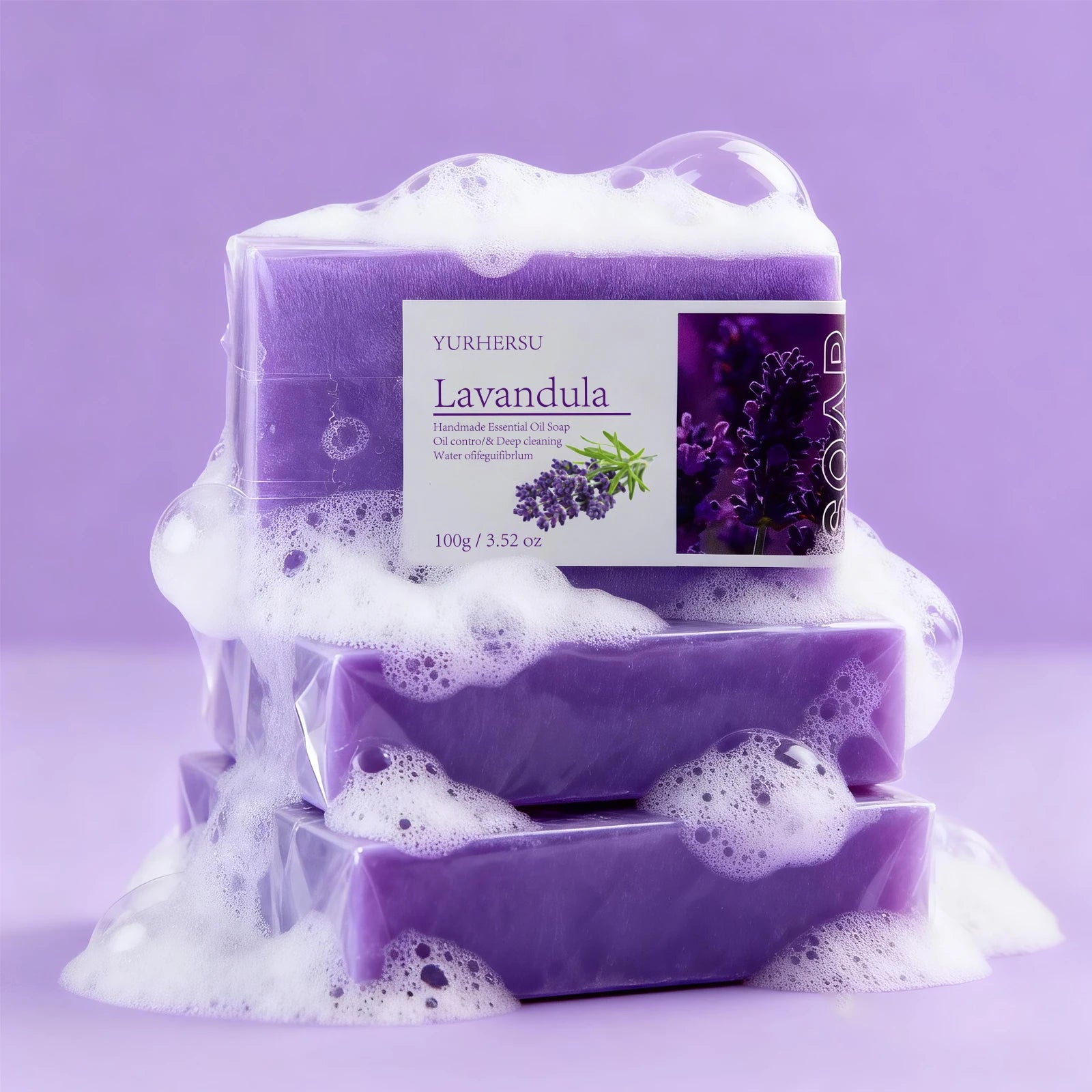 Lavender Essential Oil Handmade Cold Process Soap Bar | YURHERSU Handmade Soap Bar Oasis Select
