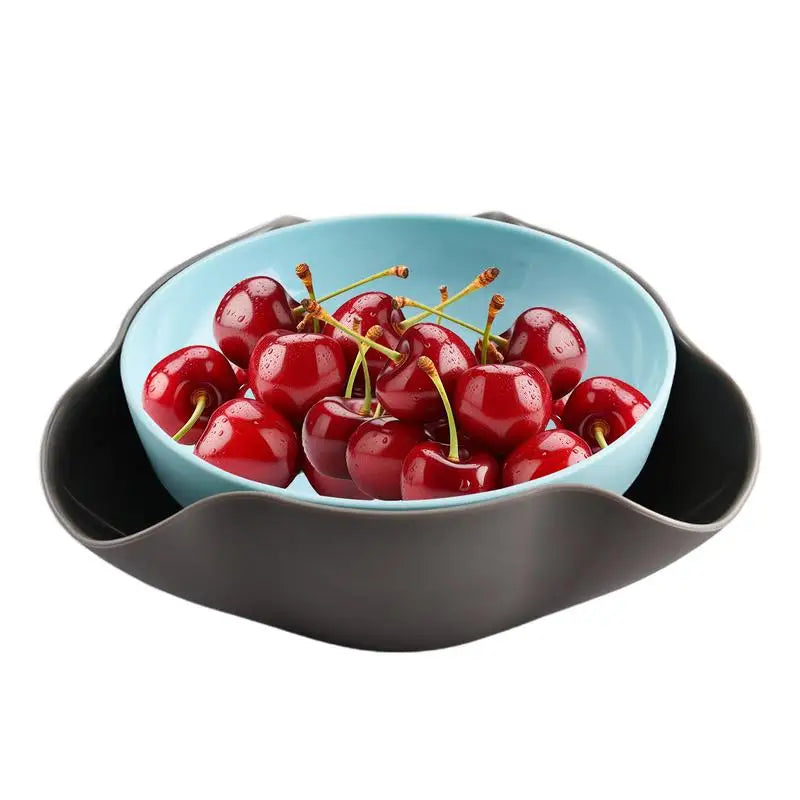 Snack Bowls Double Layer Serving Bowls Pistachios Bowl with Shell Storage Round Snacks Dish for Pistachios Cherries Popcorn Oasis Select