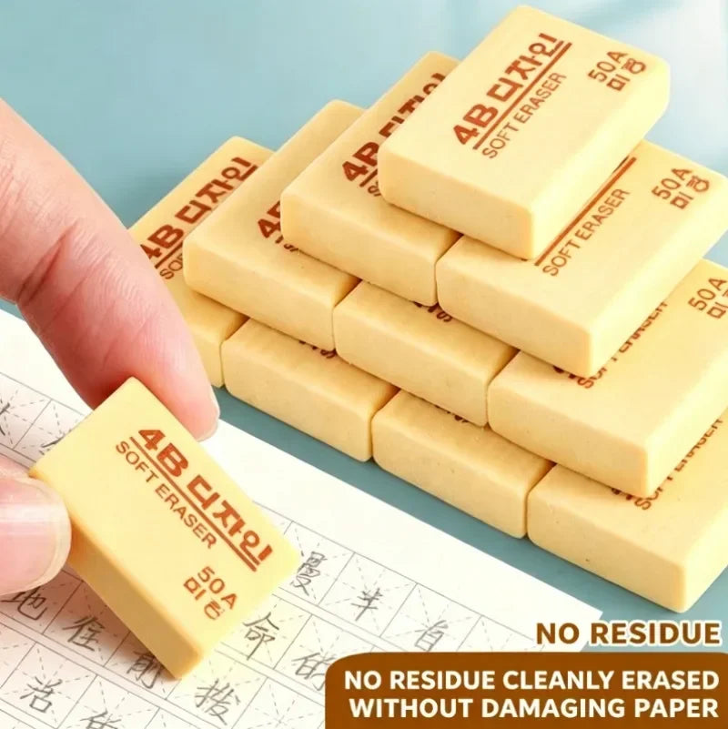 1-10PCS 4B Pencils Eraser Student Office School Stationery Writing Art Drawing Rubber Wrong Questions Correction Eraser Oasis Select