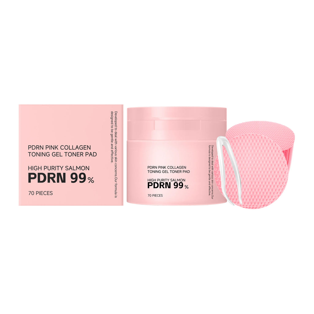 PDRN Collagen Toner Pads Repair Skin Barrier Calm Redness Hydrate Skin Reduce Skin Fine Lines Brighten Dullness Facial Toner Pad Oasis Select 70pcs Boxed