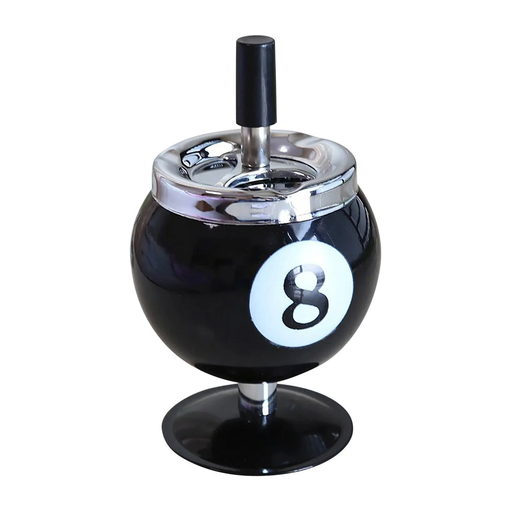 Ashtray Billiard Ashtray with Lid Windproof Automatic Extinguishing Decorative Ashtray for Home Restaurant KTV Bar Cigar Ashtray Oasis Select