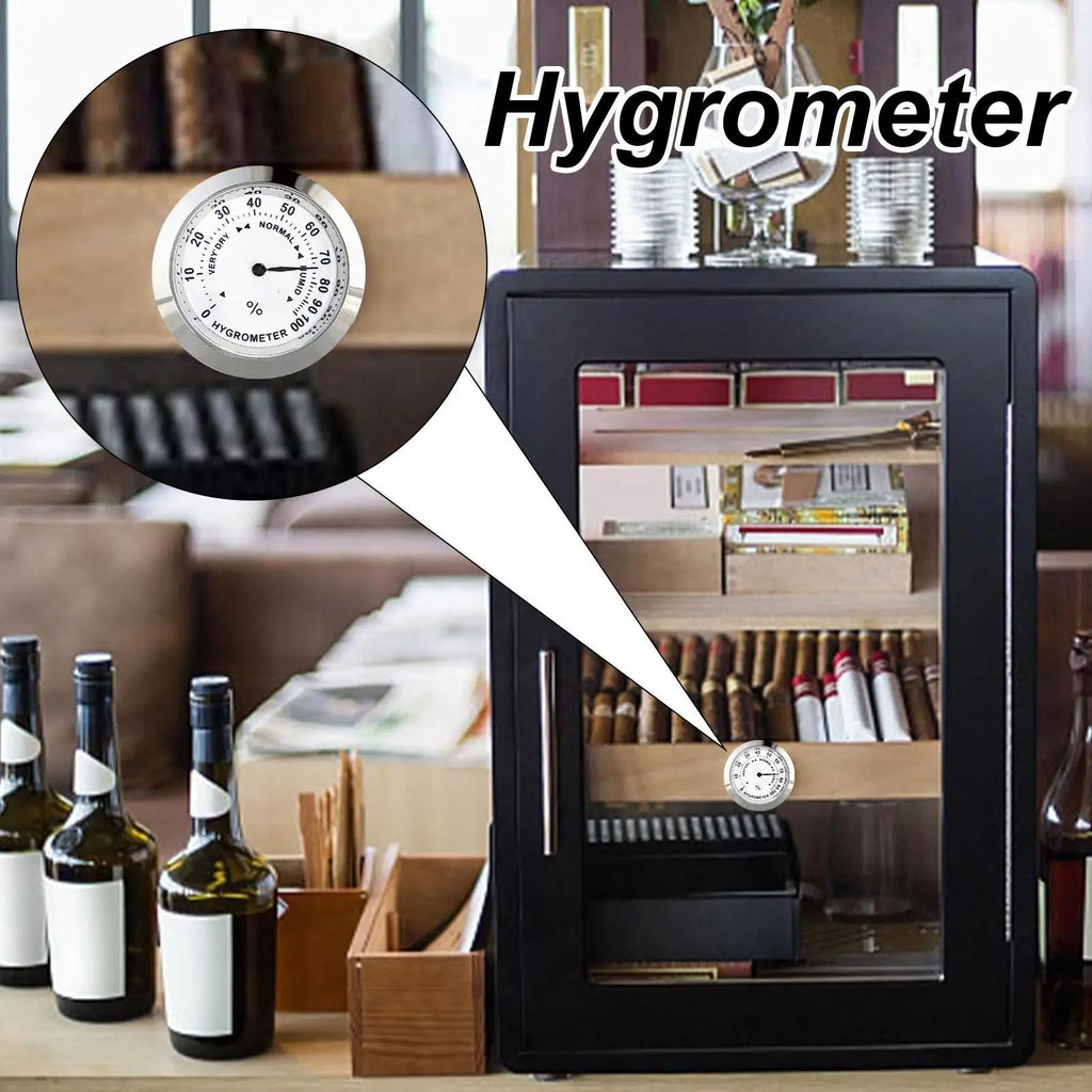 Humidor Hygrometer Humidity Sensor Tester with High Precision Hygrometer Monitor for Humidor Cabinet Cans Care and Maintenance Oasis Select