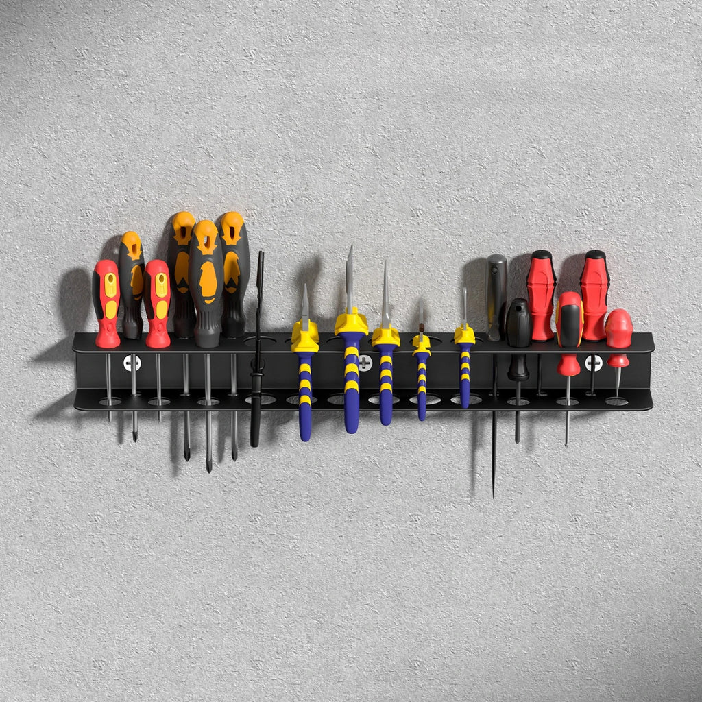 Screwdriver Plier Storage Rack Metal Heavy Duty Wall Mounted Tools Organizer for Garage Workshop Multifunctional Tool Management Oasis Select