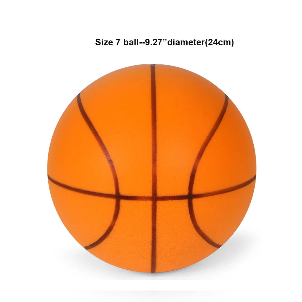 Indoor Silent Basketball Kids Foam Basketball Bouncing No Noise Squeezable Mute Ball Lightweight Sports Ball Oasis Select size 7 ball