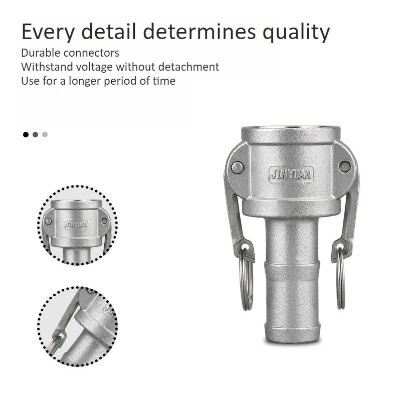 C-type Quick Connector 304 Stainless Steel DN15 20 25 32 40 50 Lever Type Leather Tube Quick Female End Soft Quick Plug Oasis Select