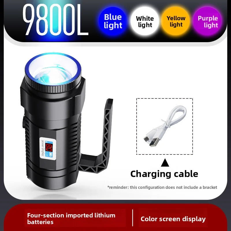 SHINEKNOT Night Fishing Flashlight | 4 LED Modes, Rechargeable