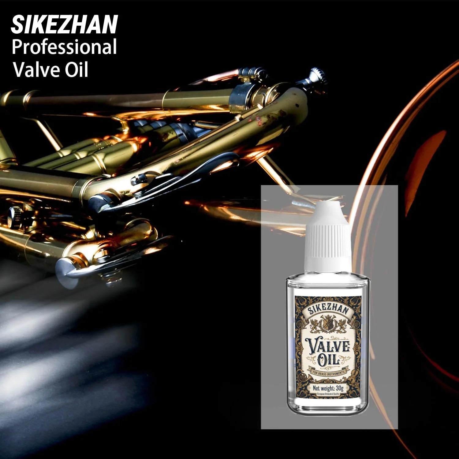Professional Brass Instrument Valve Oil for Trumpet Trombone Tuba Long Lasting Piston Lubricant Smooth Action Fast Response Care Oasis Select