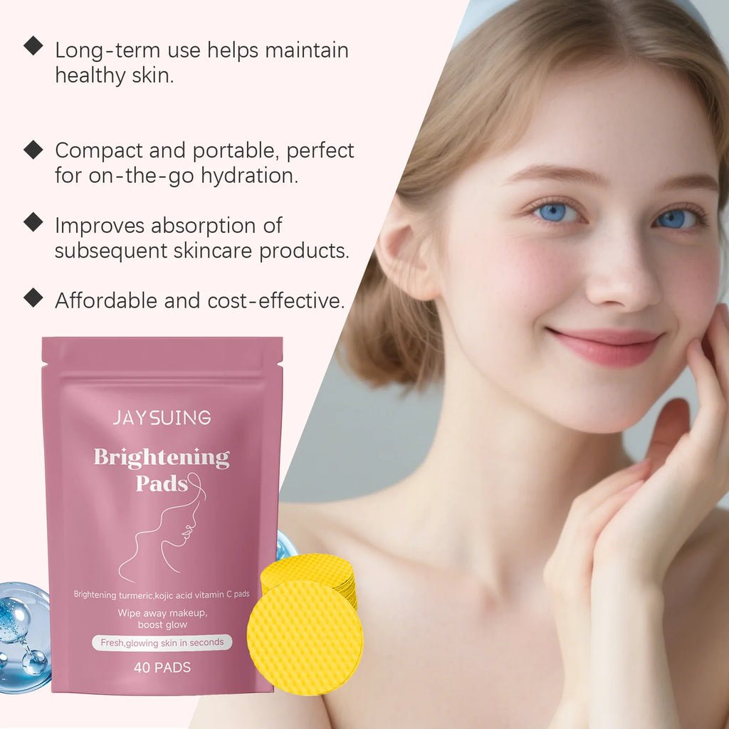 Turmeric Kojic Acid Brighten Cleansing Pad Adjust Water Oil Balance Remover Cottons Improve Skin Roughness Exfoliate Soothing Oasis Select