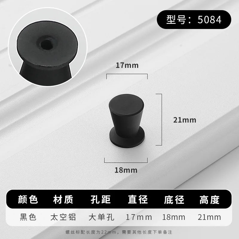 Black Aluminium Cabinet Knobs & Drawer Pulls | Modern Hardware