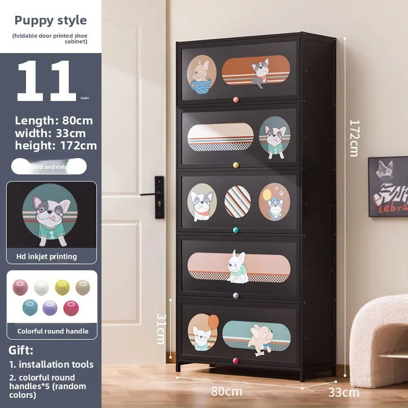 Enter the entrance, enter the door, floor-to-ceiling multi-layer door, dustproof shoe rack, simple and large-capacity storage Oasis Select 11-80