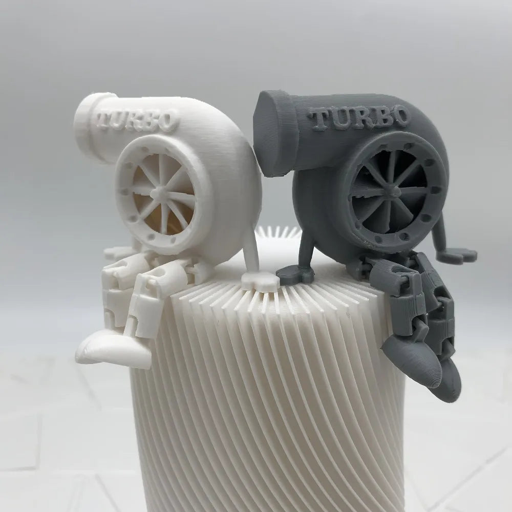 Mini Turbo Character Ornament 3D Printed Articulated Figurin Decor for Desk & Car Display Automotive Fans Model Collectors Gifts Oasis Select