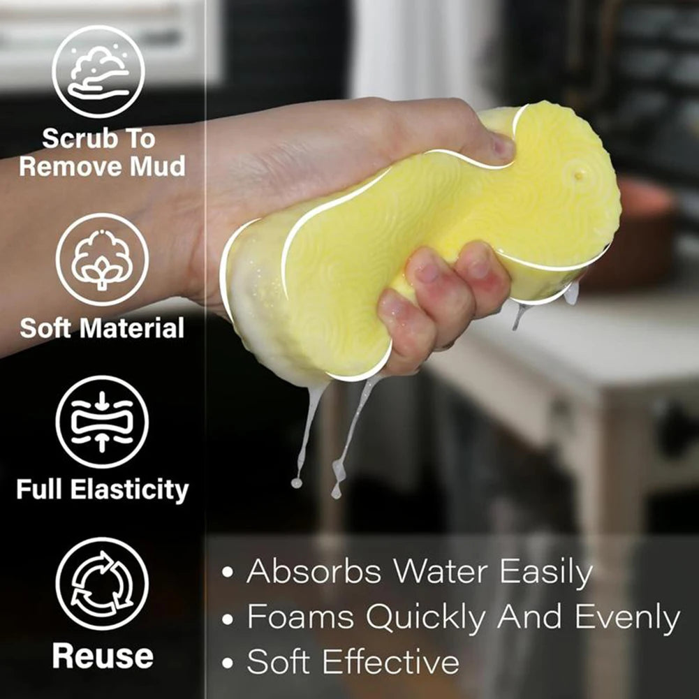 3D Super Soft Exfoliating Bath Sponge – Body Scrubber All Ages