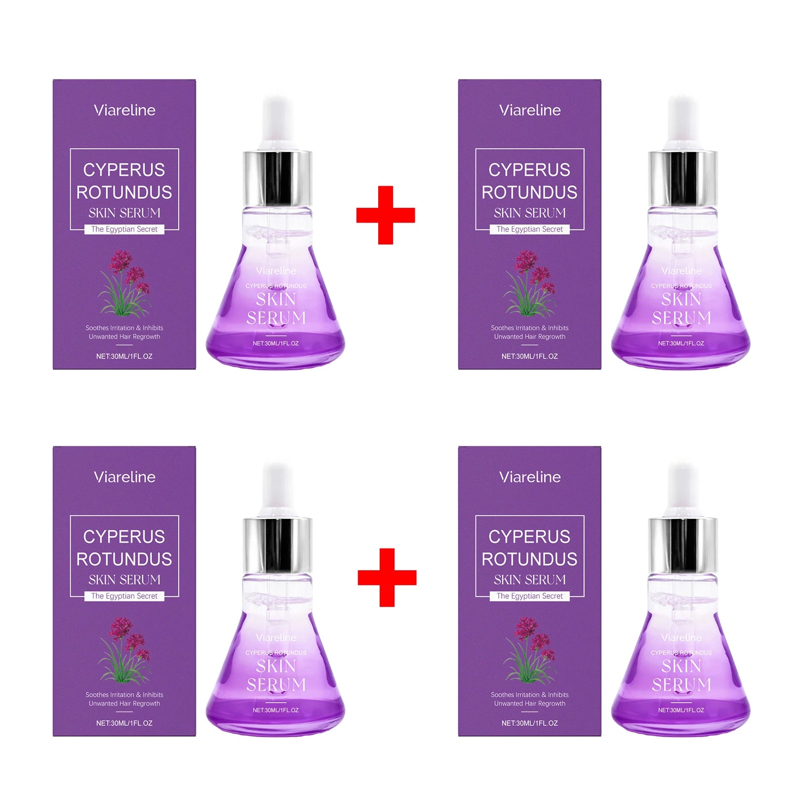Cyperus Rotundus Serum for Post Hair Removal Care Natural Hair Growth Inhibitor Serum Full Body Facial Post Hair Removal Care Oasis Select 4pcs