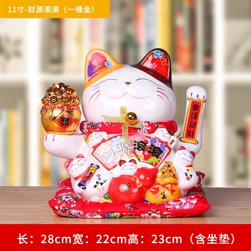 11-inch Lucky Cat Shaking Hand Ornaments Large Electric Cashier Home