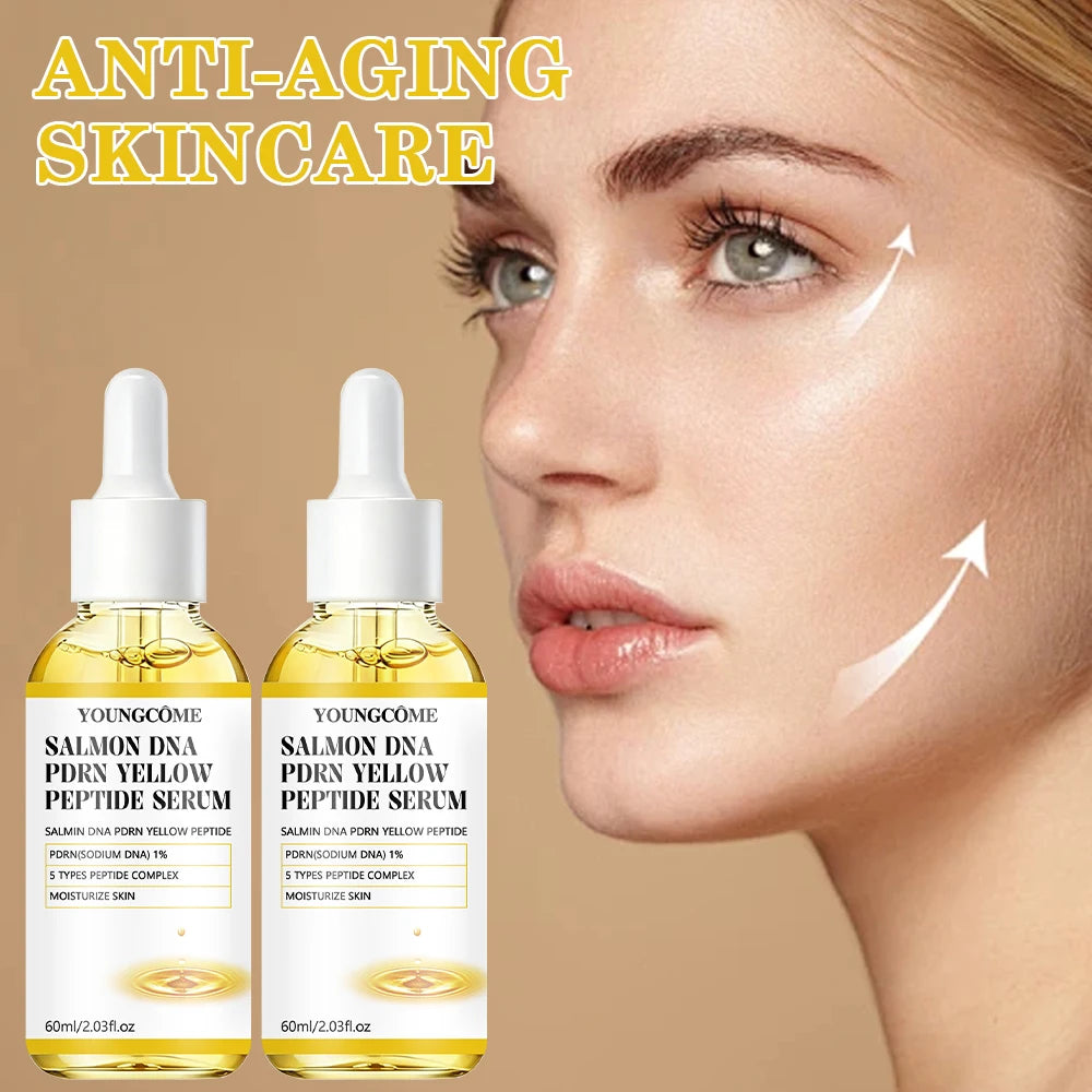Salmon DNA PDRN + Yellow Peptide Complex Serum - Face Firming, Hydrating, Skin Repair, Radiance Glow, Lifting Treatment for Dull Oasis Select