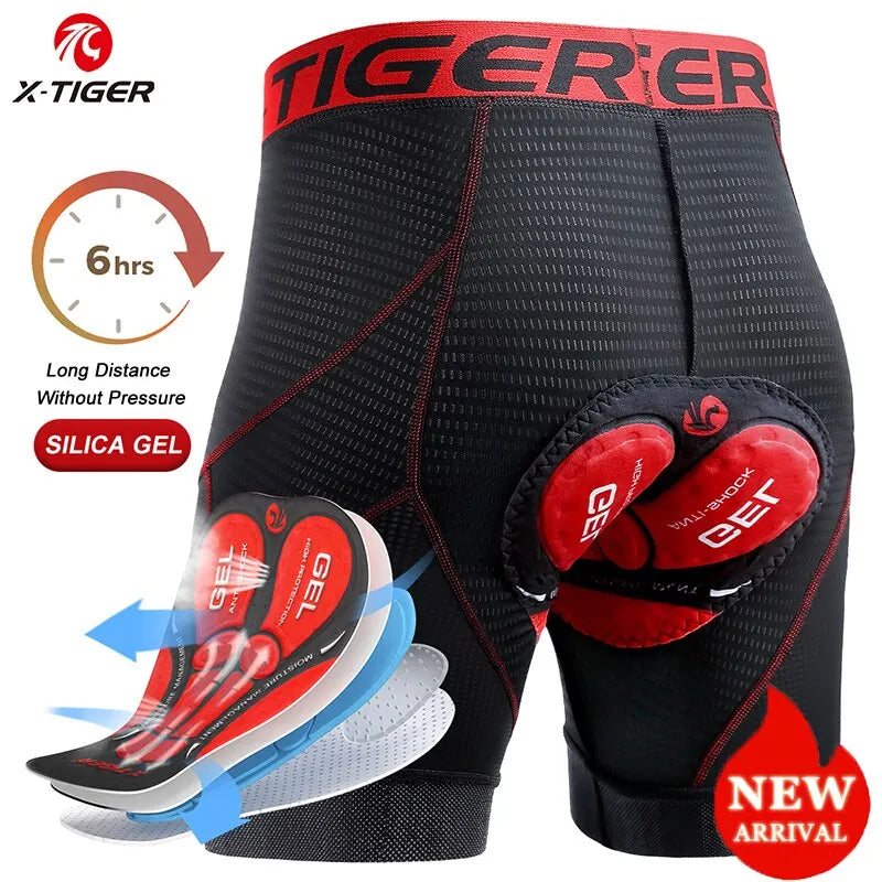 X-TIGER Cycling Shorts Breathable Mesh Cycling Underwear Gel Pad Shockproof MTB Bike Shorts Dropshipping Bicycle Underwear Oasis Select XM-DNK-36001 XXL