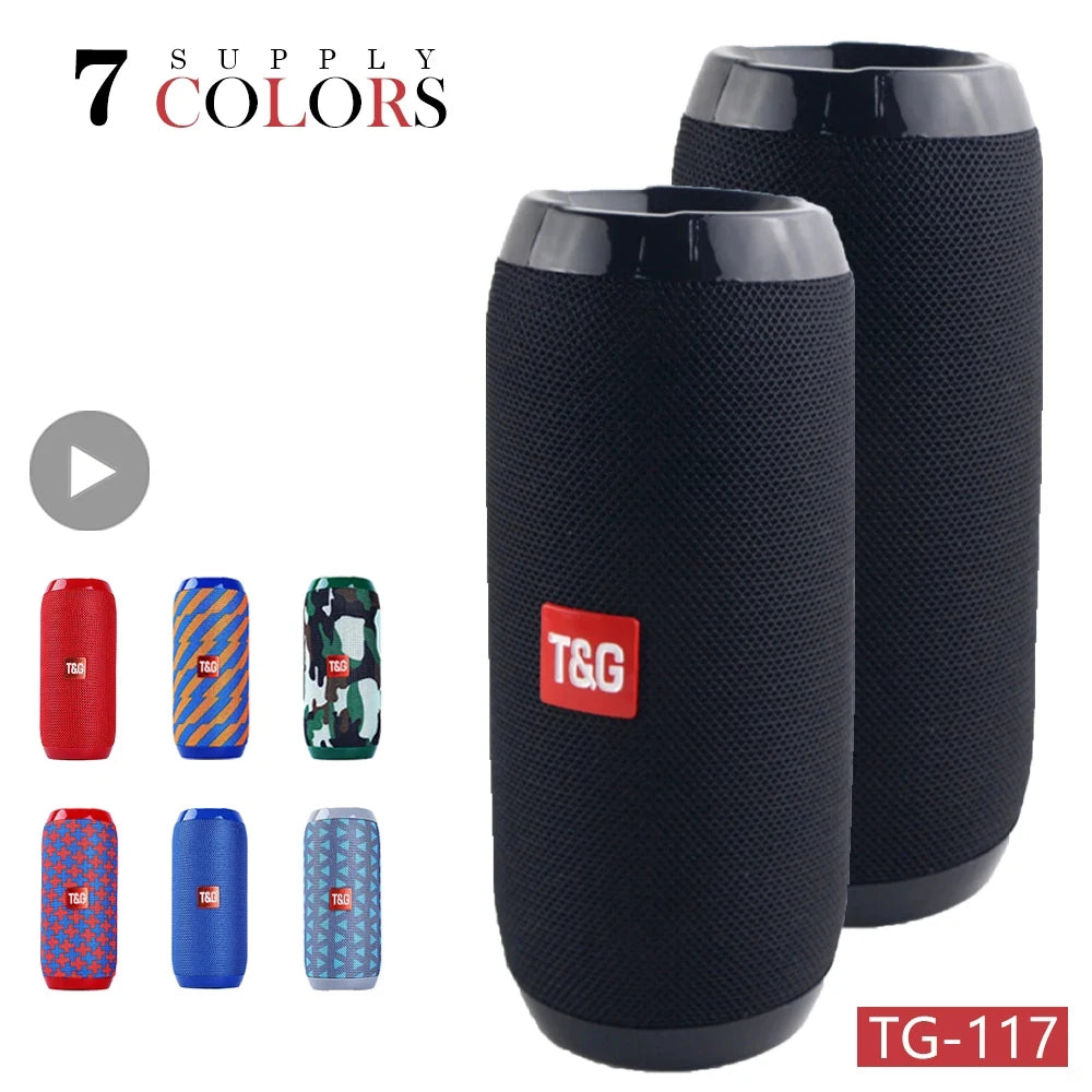 T&G Portable Bluetooth Speaker – FM Radio, Bass & TWS