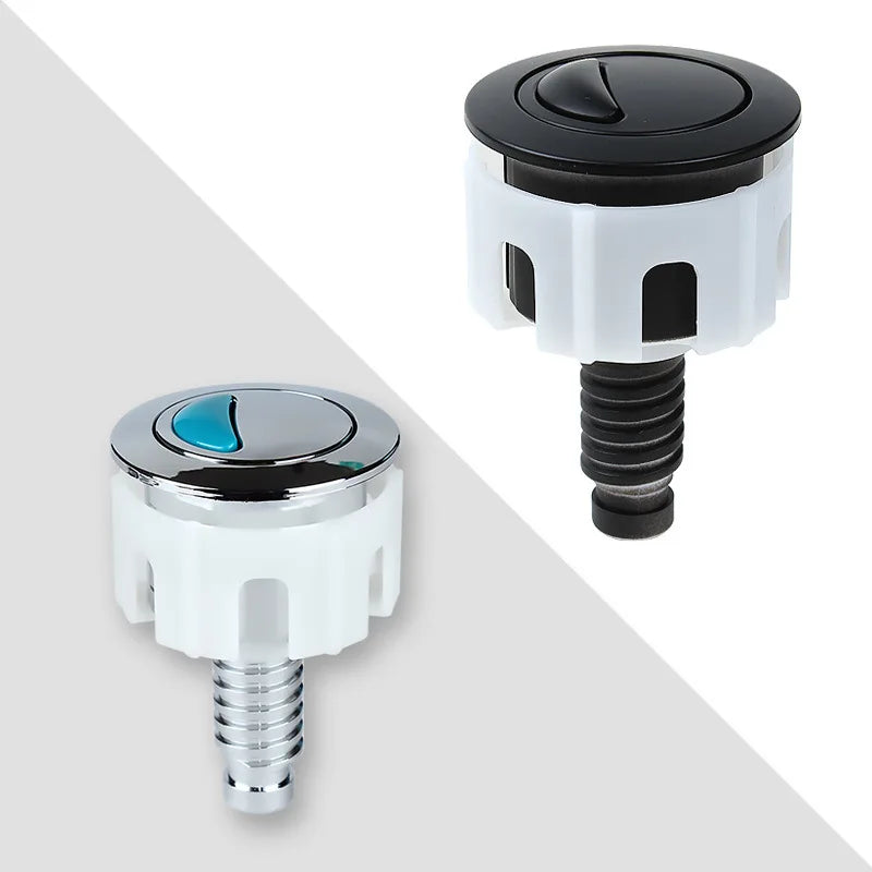 Toilet Push Button Dual Flush Water Saving Chrome Line Control Side Press Double Row Drain Valve Toilet Button Switch Parts Oasis Select