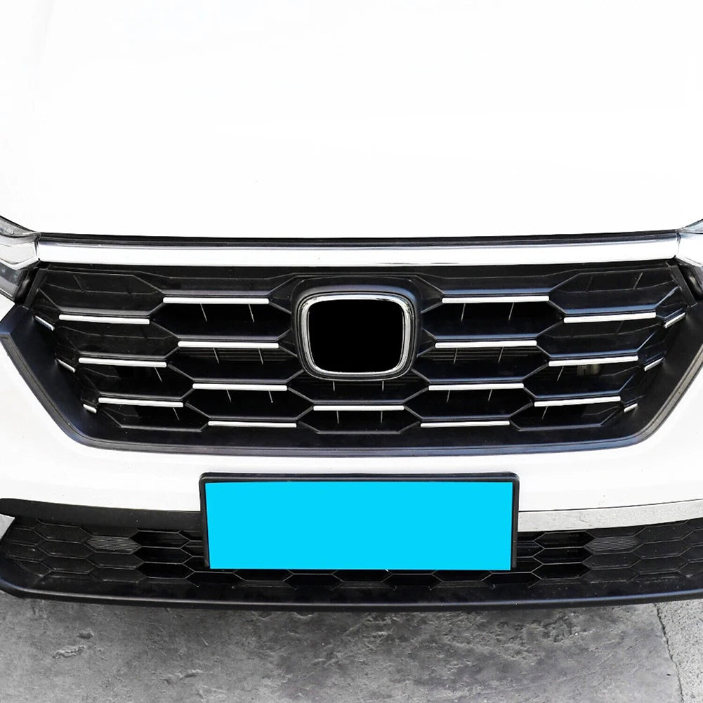 Protect Your Car's Front with Scratch proof Stainless Steel Grille Decoration Cover Trims for Honda For CRV 2023 2024 Oasis Select