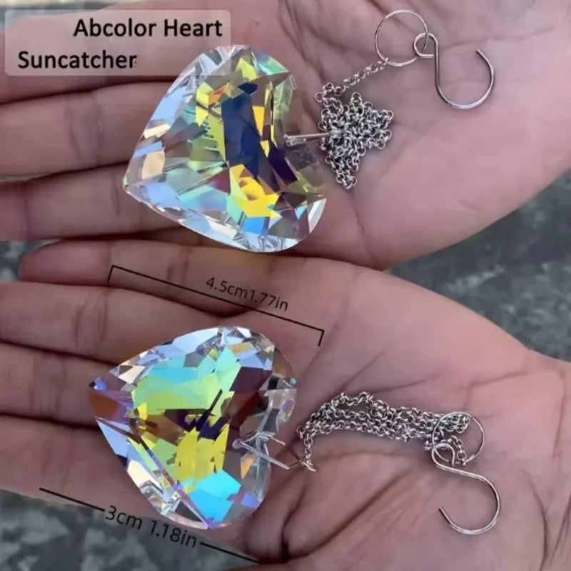 Crystal Sun Catcher Prism, Hanging Sun Catcher with Glass Prism, Rainbow Maker for Window, Balcony, Kitchen, Garden Decorat Oasis Select