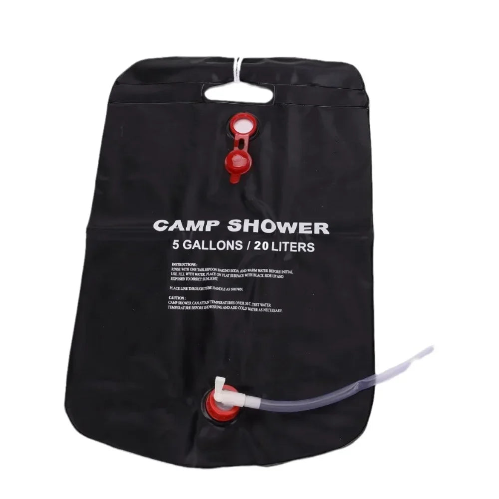 20L Solar Powered Heating Outdoor Shower Bag Large Capacity for Camping Beach Trip Portable Bath Solution Camping Traveling Oasis Select