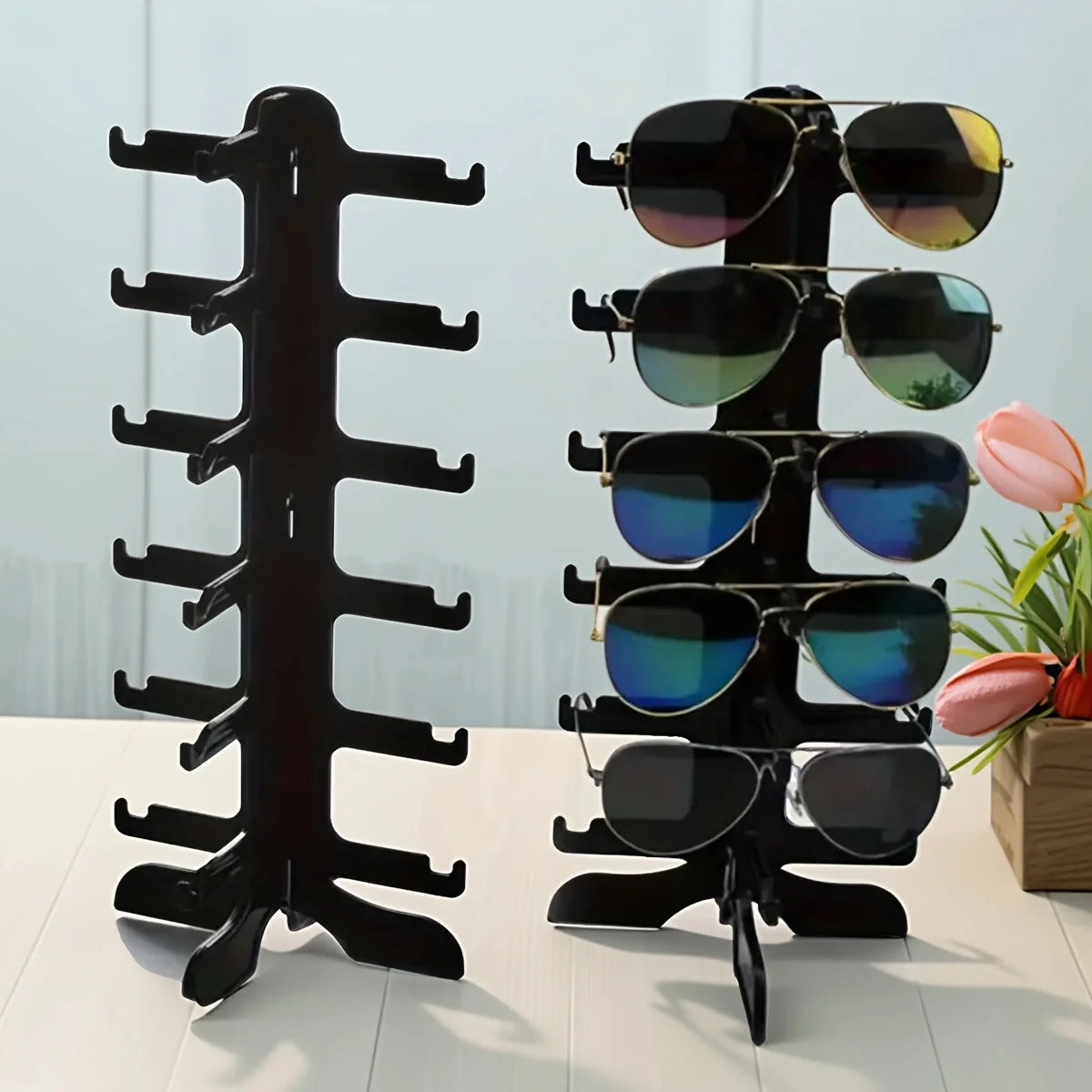 1pc, Vertical glasses storage rack, fashionable multifunctional glasses rack, plastic glasses display rack, glasses display rack Oasis Select
