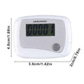 Small Pedometer Mile Counter for Walking Daily Target Monitor Digital LCD Pedometer for Senior Travel Hiking Outdoor Swimming Oasis Select White