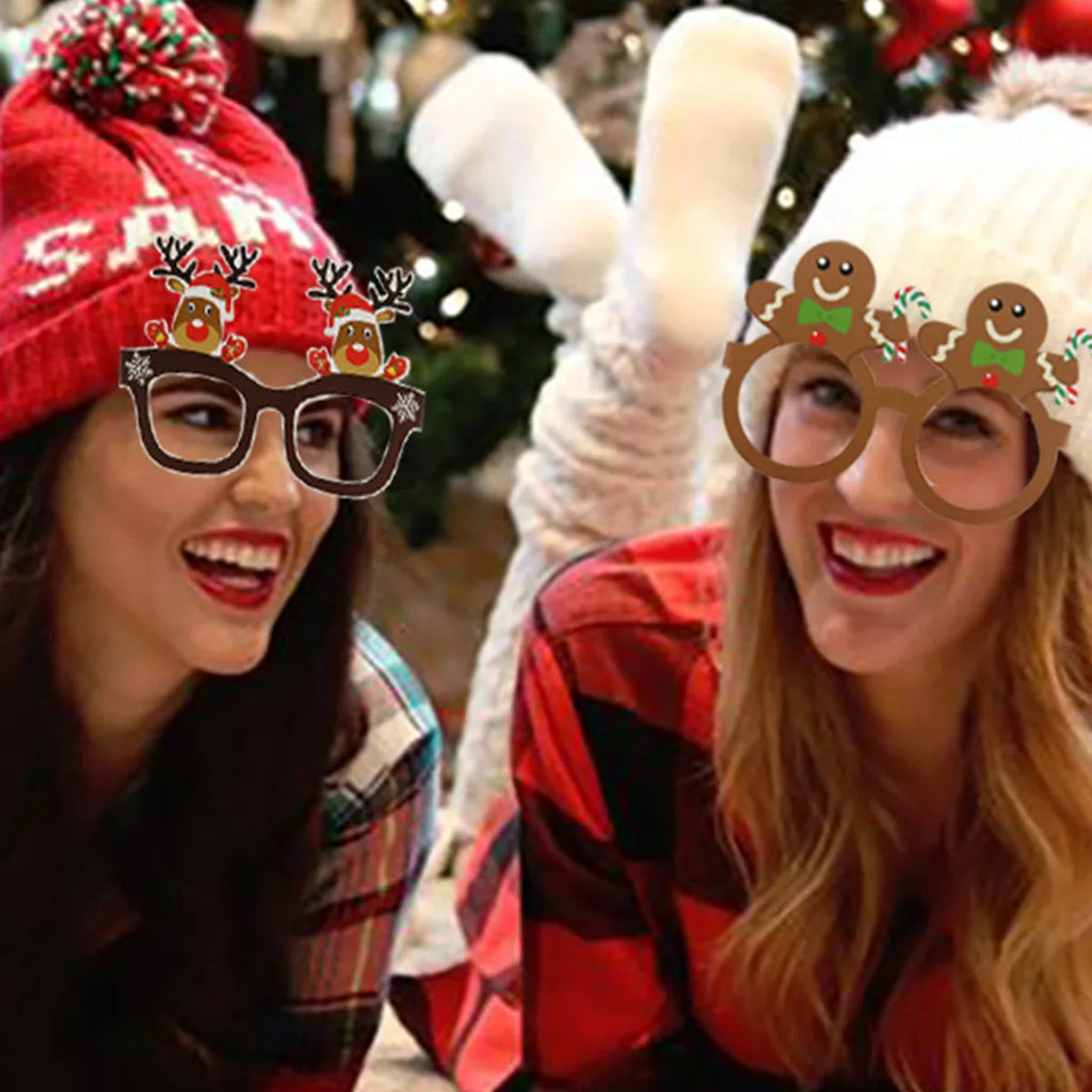 3D Christmas Glasses Made of Paper for Adults and Children Christmas Party Decoration Photo Props Snowman Mask Glasses Oasis Select