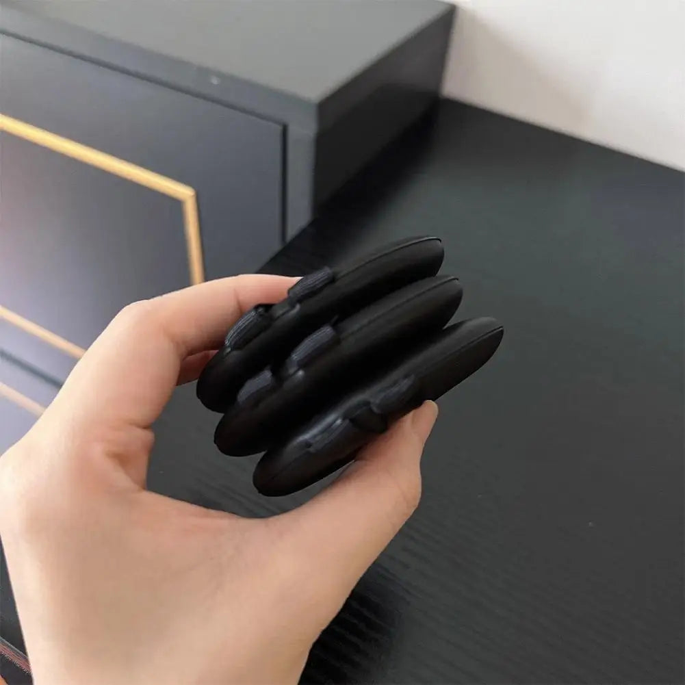 1/3PCS Black Makeup Sponge For Foundation & Concealer, Dry Wet Dual-use Powder Puff PU Leather For Flawless Full-Coverage Makeup Oasis Select
