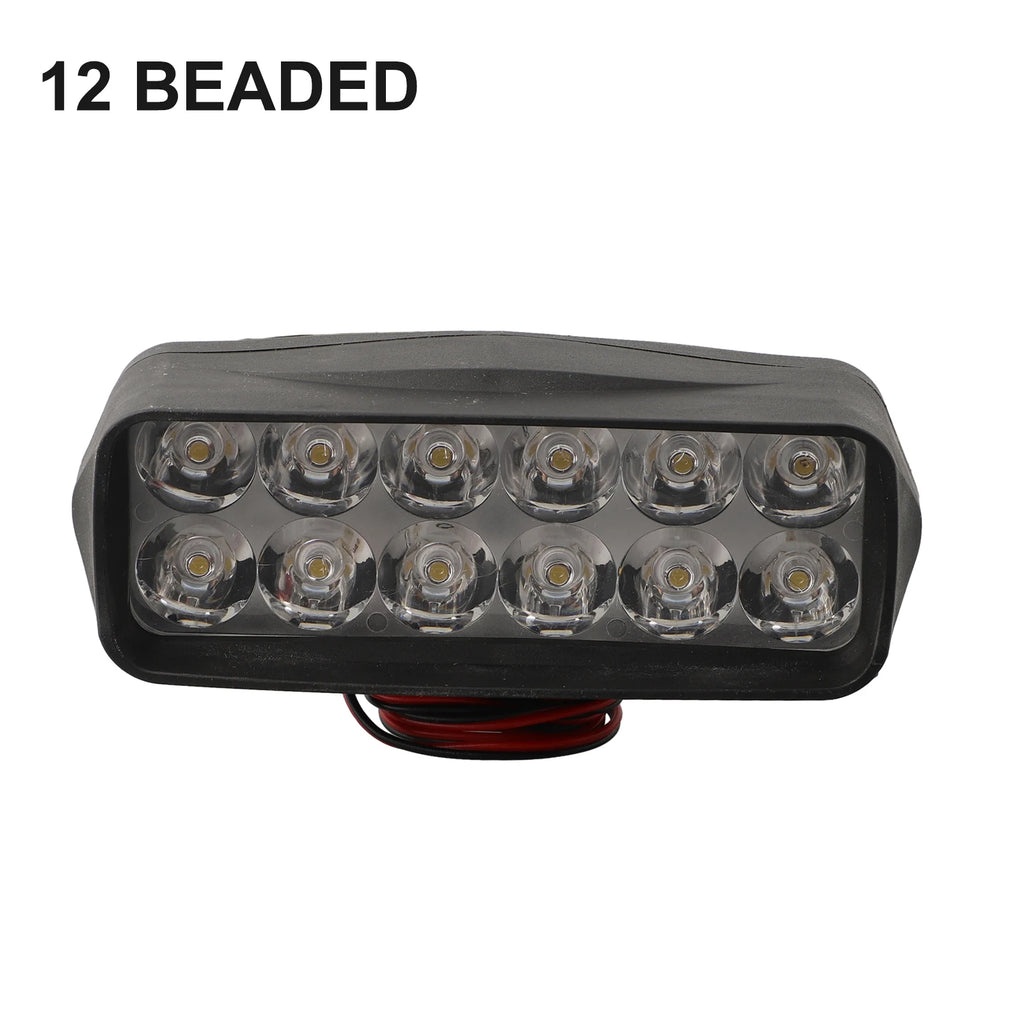 1pc LED Light 24W High-powered Wicks For Ebike Electric Motorcycle Scooter Lights Super Bright 12-80V LED Headlight Accessories Oasis Select 12 beaded