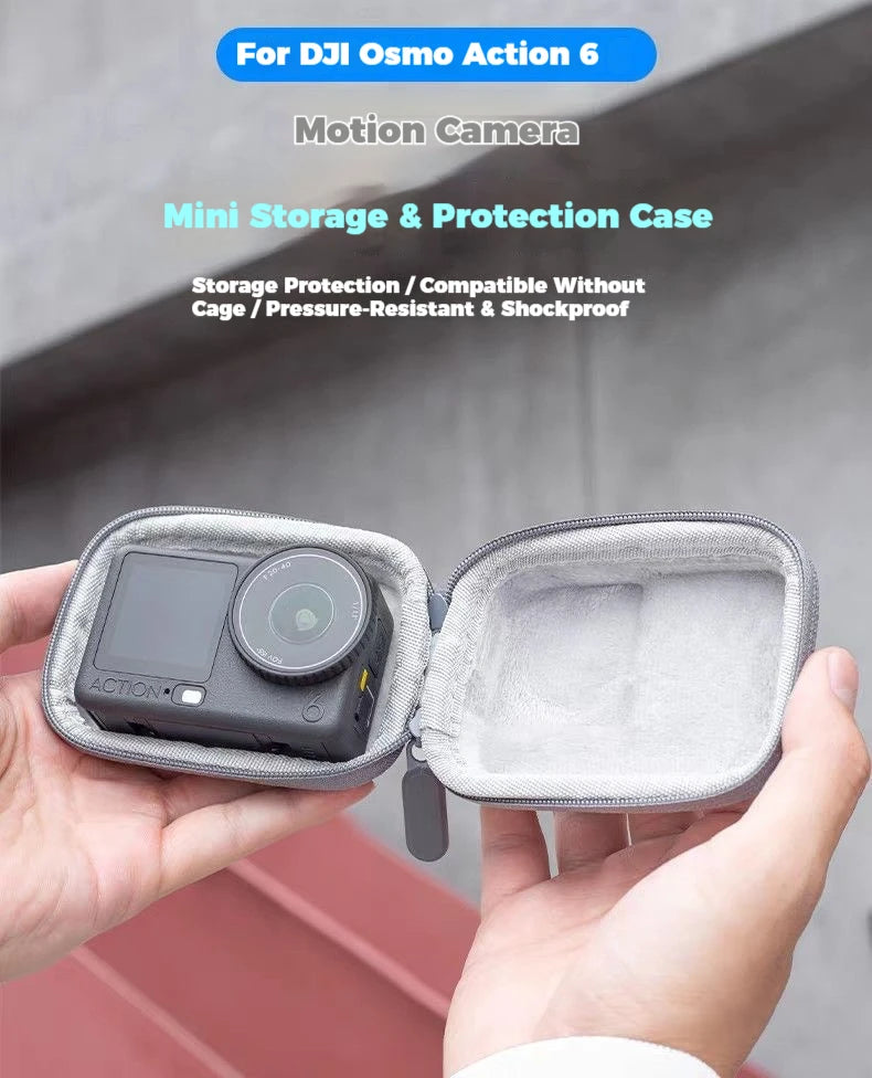DJI Action 6 Hard Shell Case & Accessories Kit | EVA Carry Bag