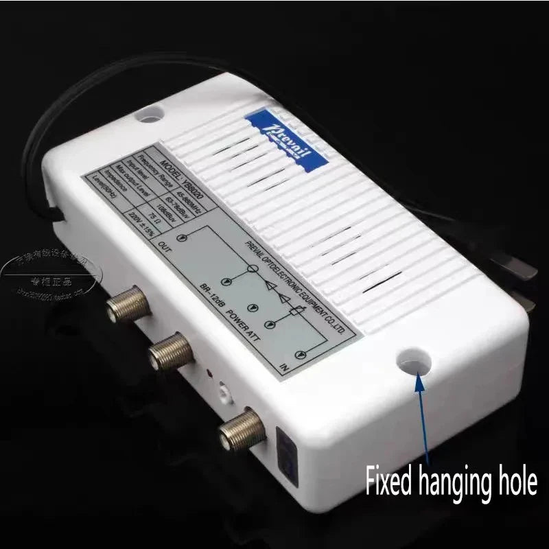 20db cable TV RF signal amplifier indoor type 45-860MHz 1 in 2 out, adjustable output Catv amplifier Oasis Select