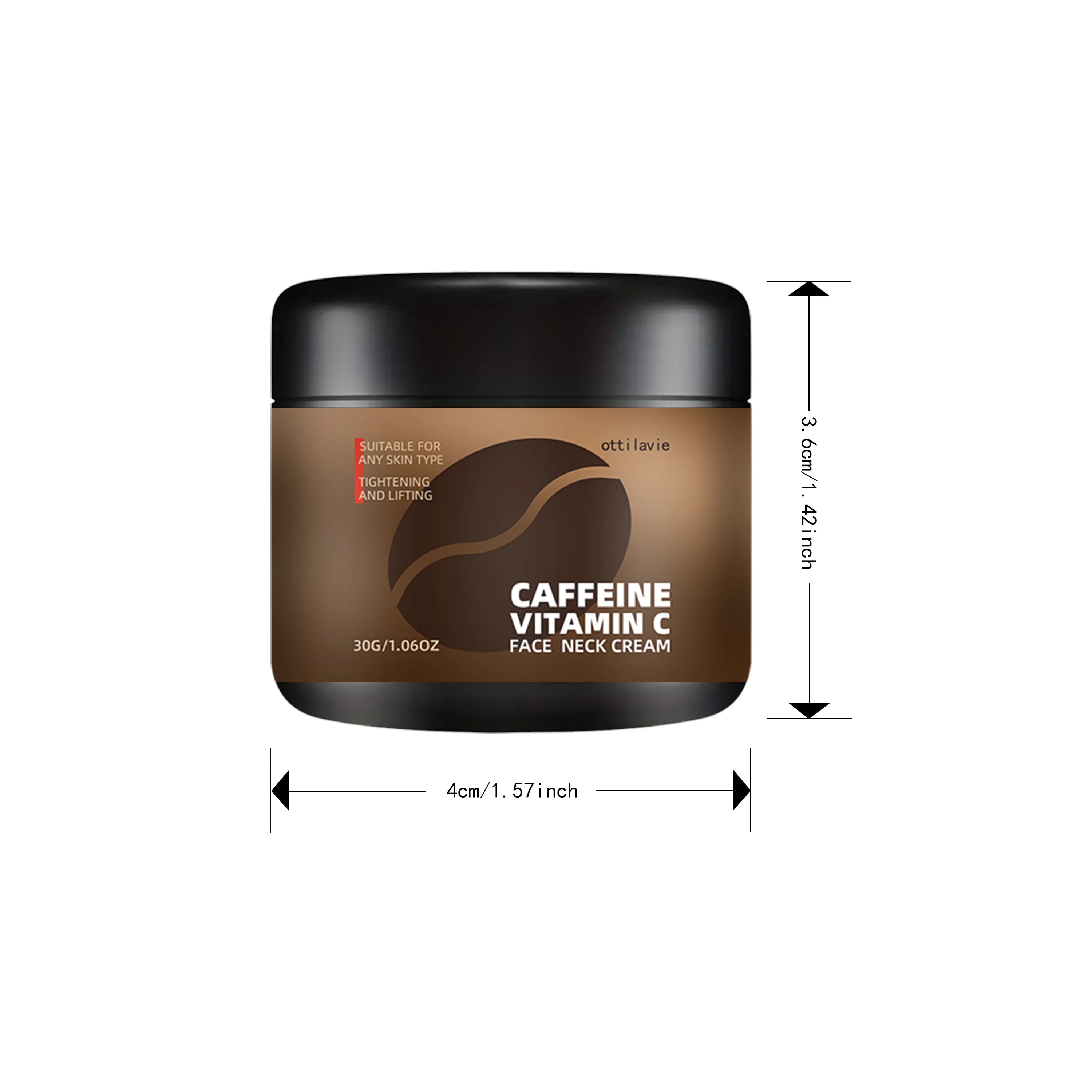 Ottilavie Caffeine & Vitamin C Firming Face & Neck Cream Face & Neck Cream Oasis Select