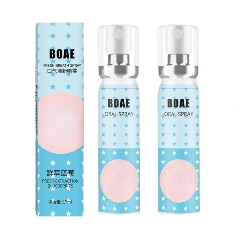 Blueberry Oral Breath Freshener Spray 17ml Cartoon Design 2pcs
