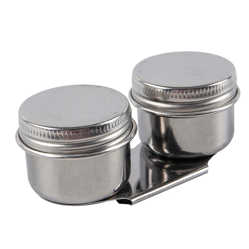 Stainless Steel Double Palette Cup with Lid | Oil Painting