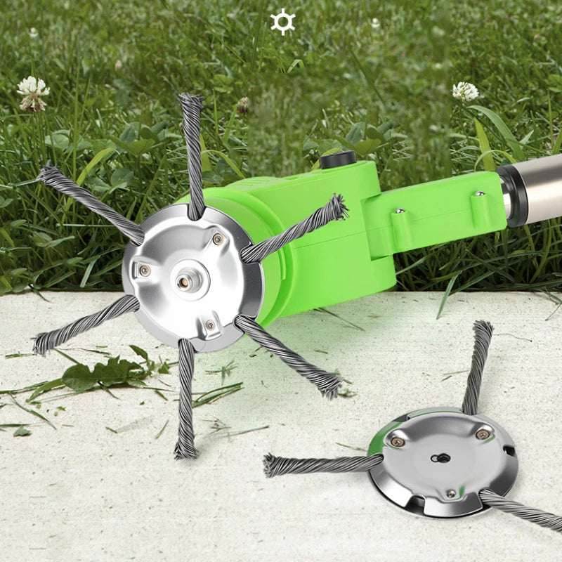 Weed Brush Head Steel Wire Wheel Grass Trimmer Head Removal Moss Rust Lawn Mower Grass Brush Disc Weed Brush Trimmer Heads Oasis Select