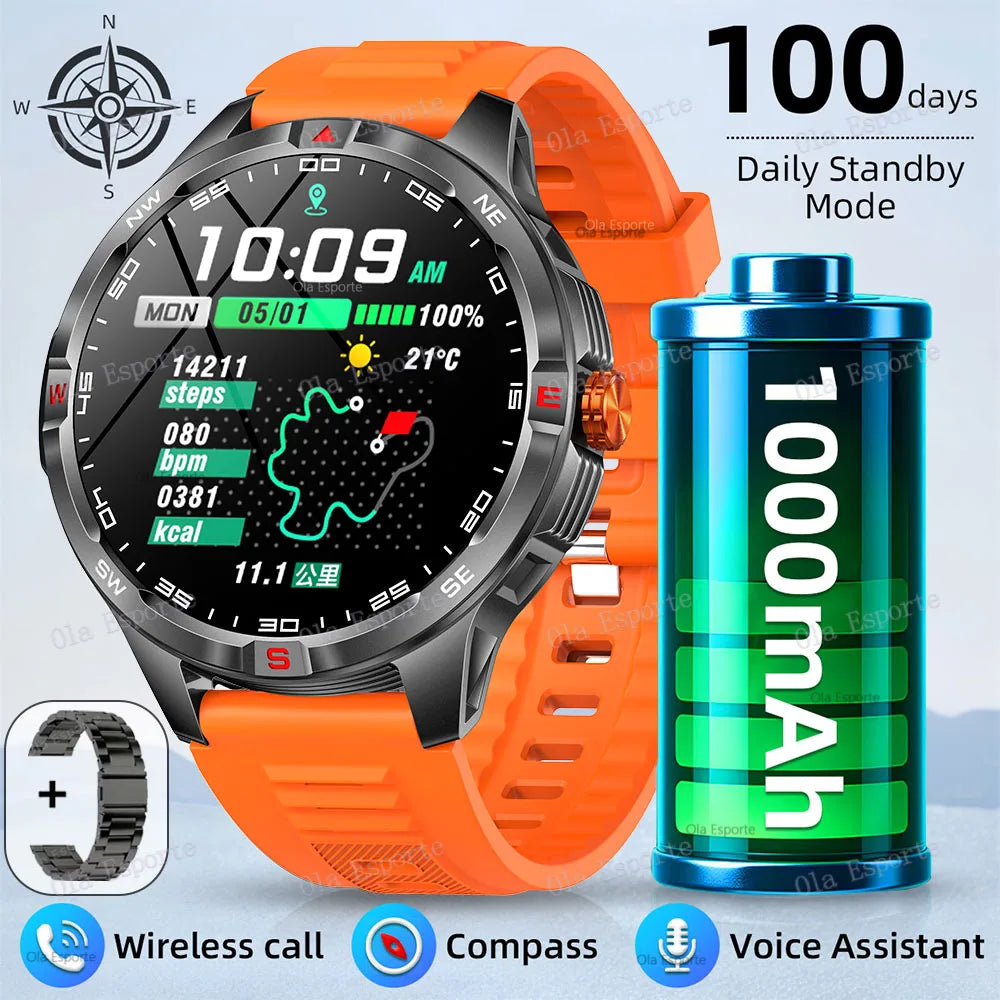 Ola Esporte Smart Watch 2025 – GPS, Compass & 100+ Sports