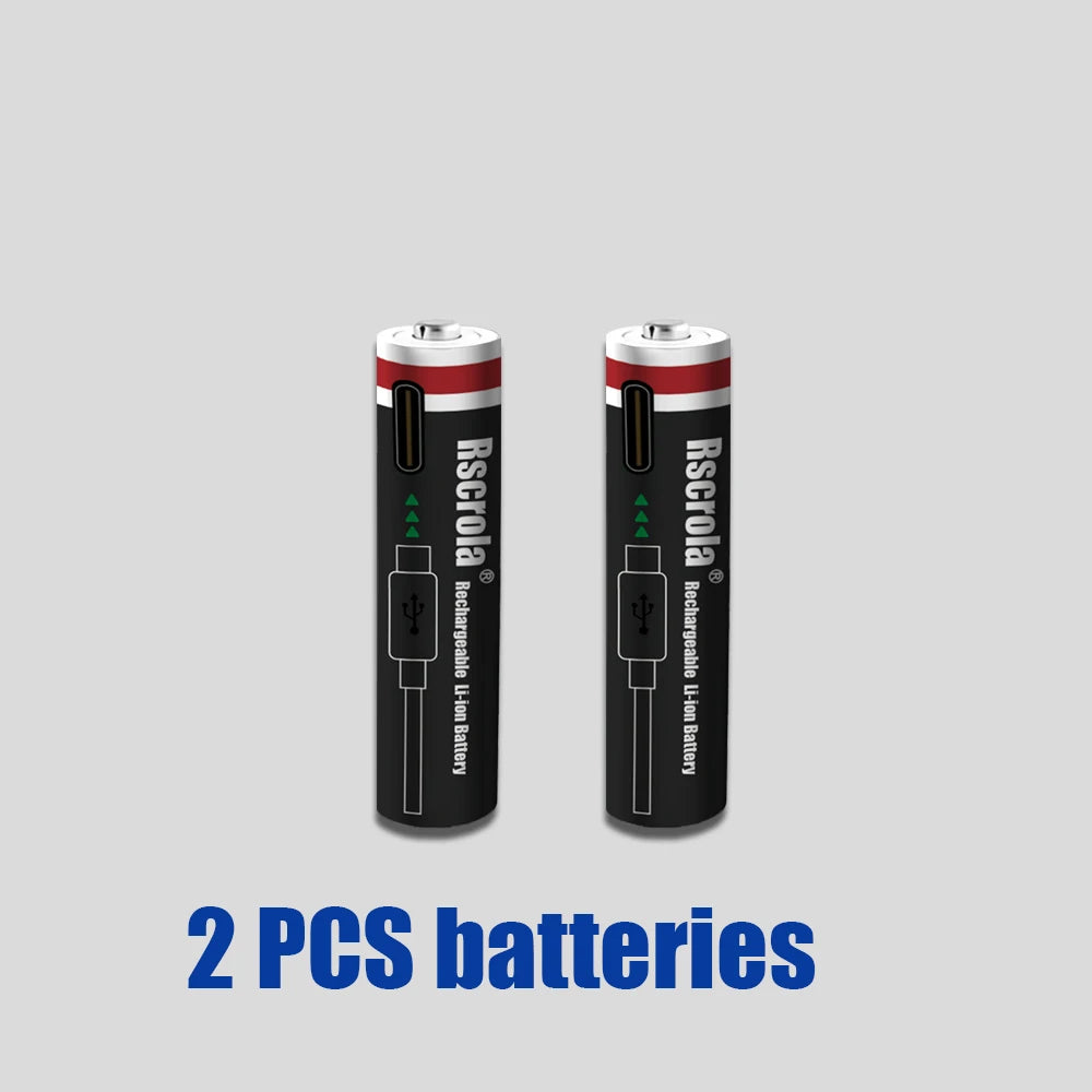 AAA 1.5V 8000mAh Lithium Batteries USB Rechargeable AAA Battery with 4-in-1 USB Cable for Toys Camera Flashlight Oasis Select 2PCS Batteries 1.5V China Mainland