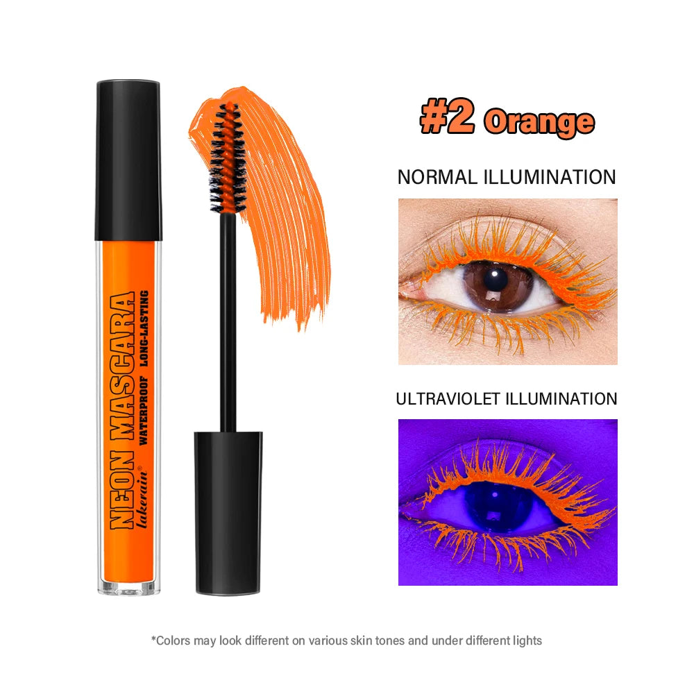 Color Neon Mascara – Waterproof, Long-Lasting Eye Makeup Color Neon Mascara Oasis Select 2Orange
