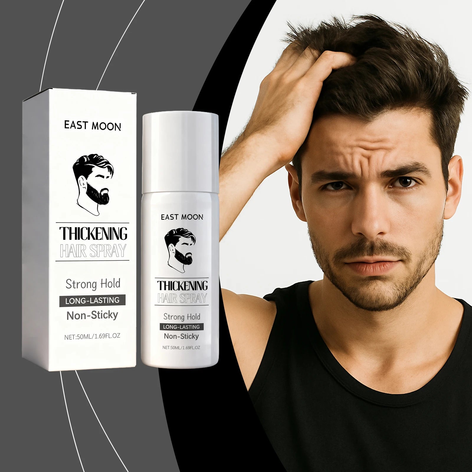 Men's Hair Styling and Setting Hair Spray Volumizing Softening Reduces Dryness Refreshing Adds Fullness Hair Setting Spray Oasis Select 50ML Boxed
